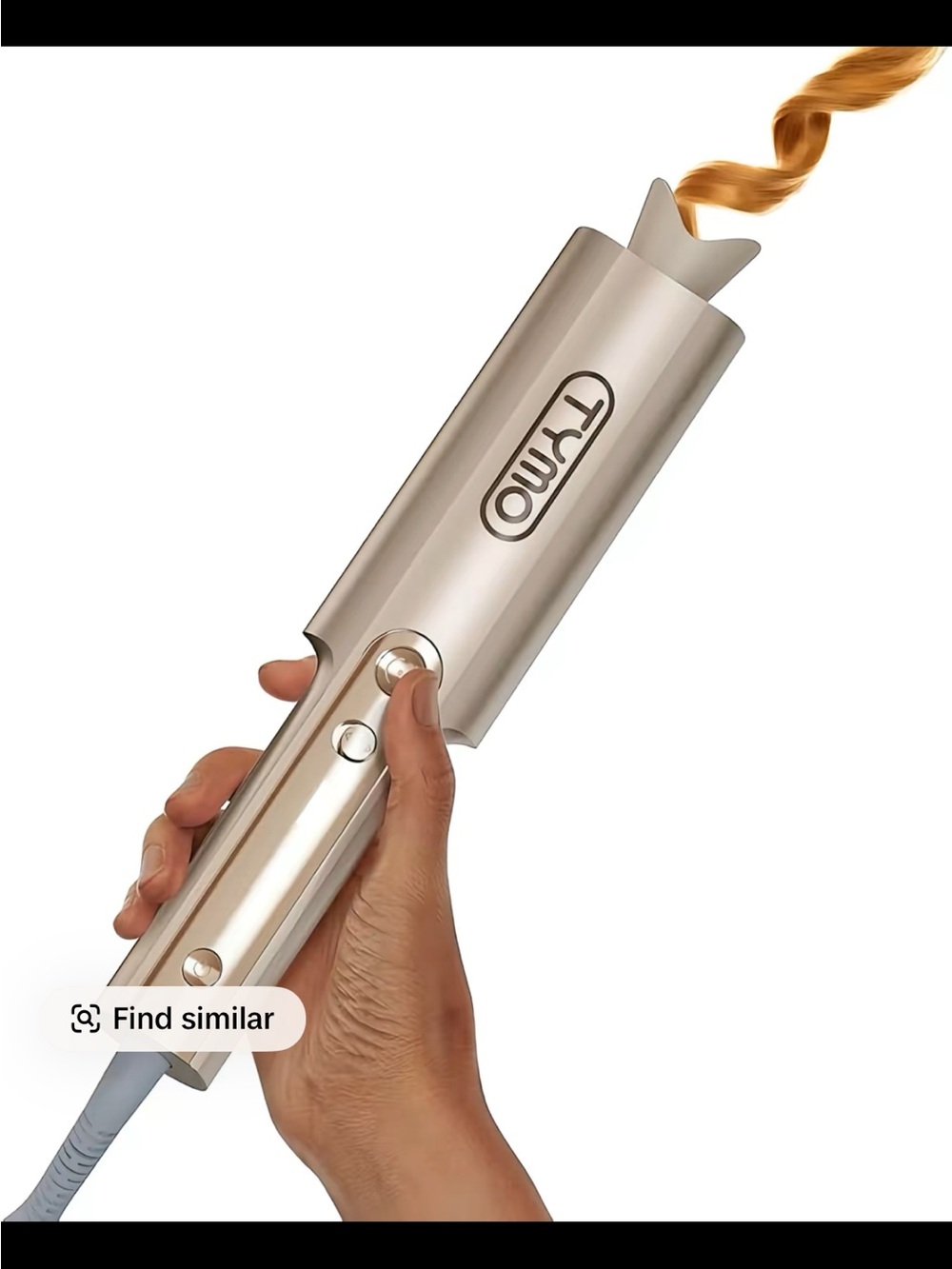 TYMO CURLPRO Rose Gold Corded Hair Curler with One-Touch Controls